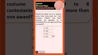 #6 - Permutation and Combination | Placement Paper Problems| IT Placement | Aptitude | 