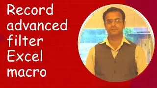 Record advanced filter macro in excel