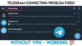 Telegram Connecting Problem Solution | How To Fix Connecting Problem In Telegram  Without VPN