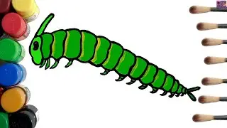 Caterpillar coloring pages | How to Draw Caterpillar | Easy Drawing