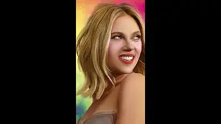 Smudge Painting of Scarlett Johansson in Photoshop 