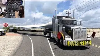 Transporting a massive wind turbine blade - American Truck Simulator |  #viralvideo #gaming