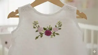 hand embroidery/ Hand embroidery design for baby dress / Easy embroidery for beginners