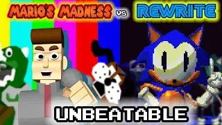 Unbeatable but it's Mario's Madness vs Sonic.exe Rewrite