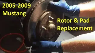 2005-2009 Mustang Rotor & Brake Pad Replacement (Mustang Build Episode 3)