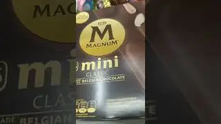 MAGNUM MINI BELGIAN CHOCOLATE ICE CREAM #shorts  #asmr #chocolate #icecream #satisfying #magnum