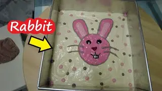 CHAPTER 4 : Tutorial how to draw a Rabbit on Marble Cake #cakedecorating