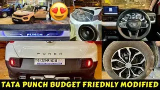 2022 BASE MODEL TATA PUNCH BEST MODIFIED 50,000 ONLY | SEAT COVER | STEERING CONTROL | Rahul Singh
