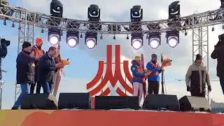 Биатлон. Гонка Звёзд. Церемония награждения. Лужники, Москва. 05.02.2023