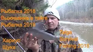 Охота и рыбалка Тайга сибирь Выживание в тайге Рыбалка 2018 на щуку и хариуса Охота Поход в лес с но