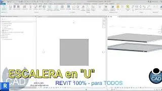 ESCALERA EN U. REVIT 2024