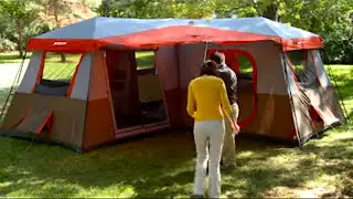 Ozark Trail Base Camp 16x16 Instant Cabin Tent, 12 Person, 3 Room, All Season