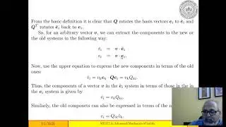 Transformation of tensors