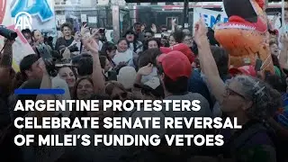 Argentine protesters celebrate Senate reversal of Milei’s funding vetoes