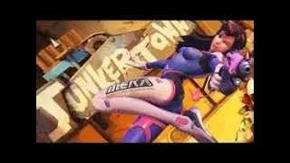 OverWatch Junkertown Dva 4kills Ult!! (POTG)