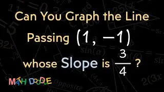 [Bite-Size Guide] Graphing Line Passing Through (1, –1) Whose Slope is 3/4 | Step-by-Step Algebra