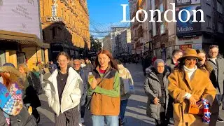 London West End Walk | Oxford Street, Regent Street, Leicester Square to Trafalgar Square -4K HDR