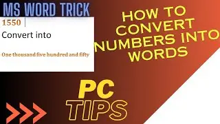 how to convert numbers into words in ms word | MS WORD me number ko words me kaise convert kare