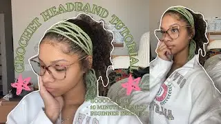 how to: crochet lacy headband | beginner friendly
