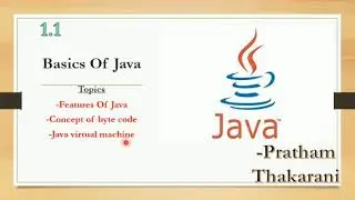 1.1| Java Programming with OOP concept | GTU | Basics of java| by Pratham Thakarani