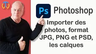 Photoshop, PNG, JPG and PSD formats, importing a photo, discovering layers