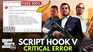 How to Fix Script Hook V Critical Error in GTA 5 | Script Hook V | 3751 January 2026 Update