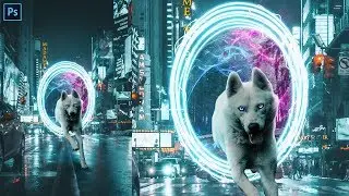Fantasy Doggy Portal - Photo Manipulation Speed Art