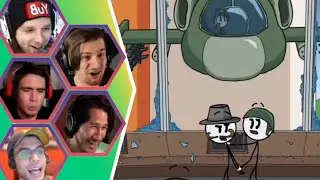 Gamers react to : Helicopter [Henry Stickmin Completing the Mission]