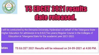 TS EDCET 2021 results date |TS EDCET latest updates |TS EDCET results |TS EDCET.