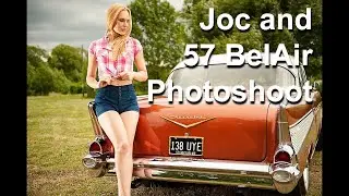 Top model Joceline and a 57 Chevy BelAir photoshoot