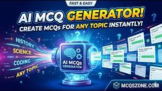 The Best AI MCQ Generator Website for Teachers & Students (2026) | MCQsZone.com