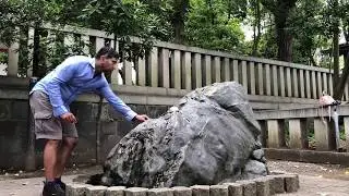 Tsukubai stone wash basin Buddhist temple