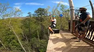 Ziplining in Tennessee in the Smoky Mountains with Climbworks