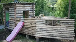 Корабль-пристройка к бревенчатому домику