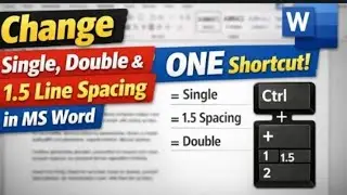 Change Line Spacing in MS Word Instantly (Single, 1.5 & Double) 