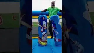 The bouncy castle is so much fun! I can’t stop playing! #inflatable #fun #slide #funny