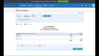 generating a journal report in xero