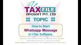 How to Start Whatsapp Message in I TAX Software