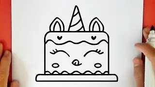COMO DESENHAR UM BOLO UNICÓRNIO KAWAII