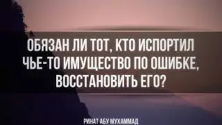 596. Если кто то по ошибке, или по забывчивости, или под принуждением, испортил чье-то имущество...