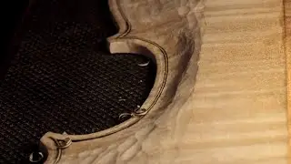 Making the Violin Back Scoop - Wood Carving ASMR