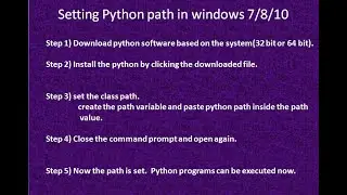 How to set Python path in Windows 7/8/10  