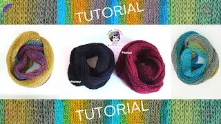 Me dijeron que era dificil! En minutos infinita bufanda/chalina🧶 #crochettutorial #ganchillo