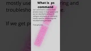 What is #ps #command #shorts #linux #answer #interview #question #subscribe #tips #monitoring