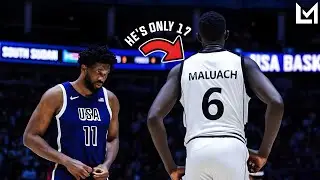 Duke’s Khaman Maluach Faces Team USA🔥😳 | Joel Embiid, Anthony Davis & More!! | Full Highlights