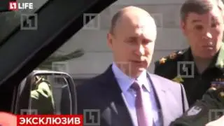 Генерал отломал ручку двери, показывая Путину военный «УАЗ Патриот»