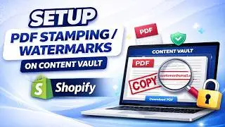 How to Set Up PDF Stamping & Watermarks on Content Vault - Shopify Tutorial