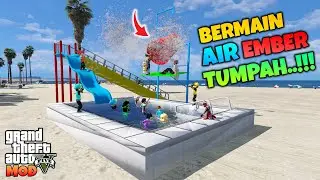 BOBOIBOY KUASA 7 AND UPIN IPIN PLAYING WITH A BUCKET IN THE SWIMMING POOL - GTA 5 MOD BOBOIBOY KU...