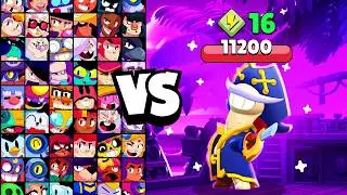 MAN-O-WAR DOUG vs ALL BRAWLERS! With 16 POWER-UPs! | Brawl Stars
