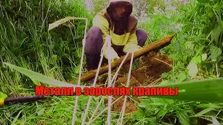Коп металла в зарослях